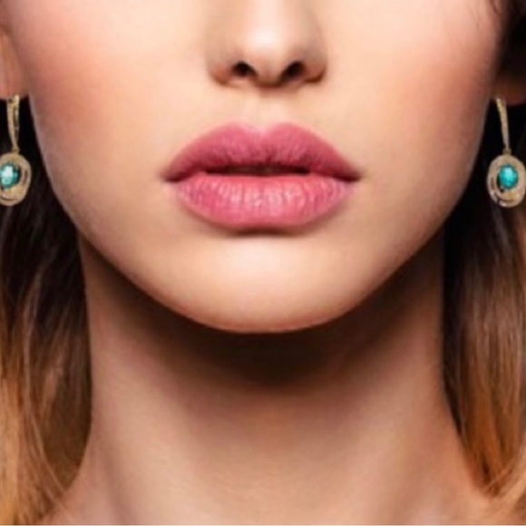 BEAUTIFUL 18K NATURAL EMERALD DIAMOND 18KT YELLOW GOLD HOOP DANGLE EARRINGS - Picture 2 of 4